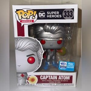 Funko Pop! Heroes Captain Atom Action Figure - Silver and Red